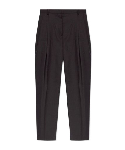 Shop Paul Smith Tapered-leg Wool Trousers In Black