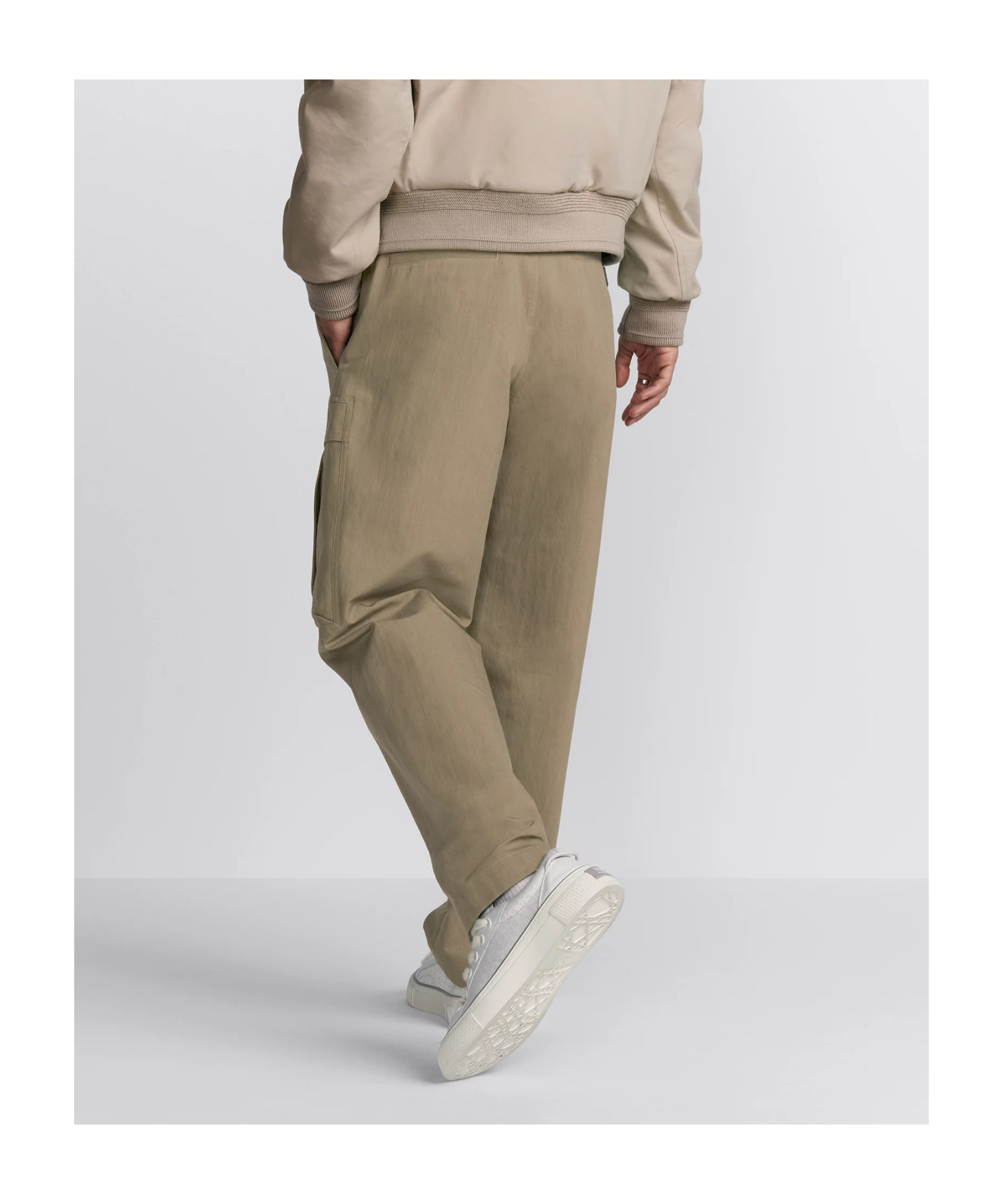 Dior Waistband Loop Casual Pants In Nude