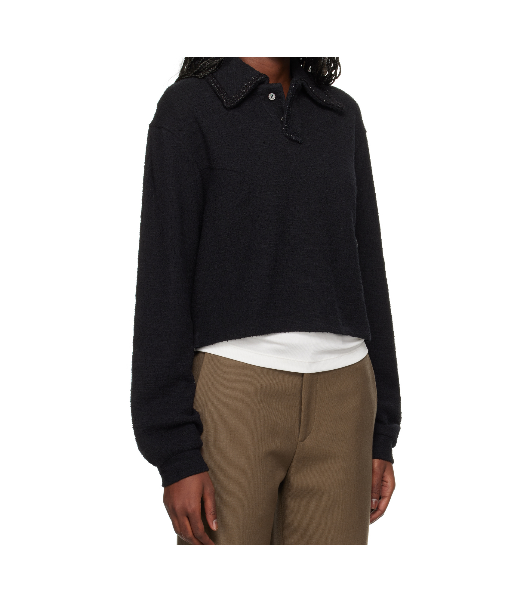 WOOYOUNGMI LONG-SLEEVED POLO SHIRT