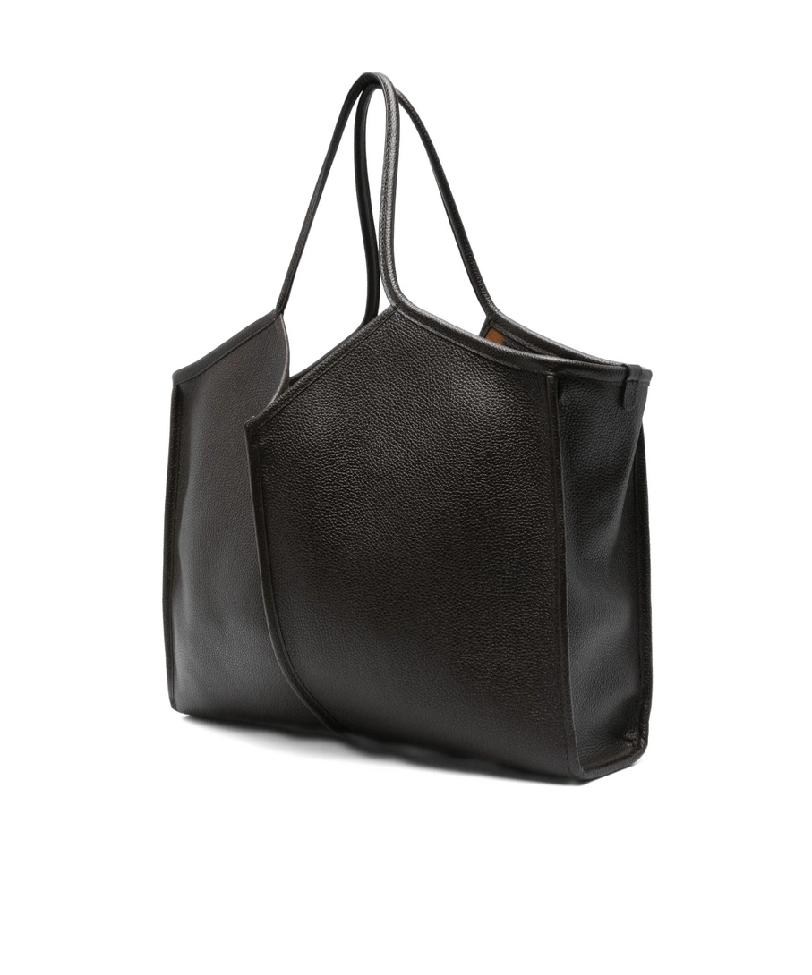 Hereu Large Leather Tote Bag In Black