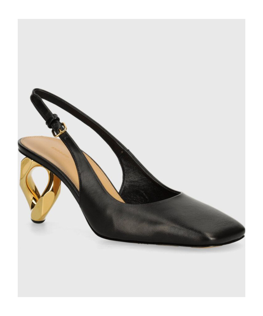 Jw Anderson Square-headed High-heeled Sandals In Black