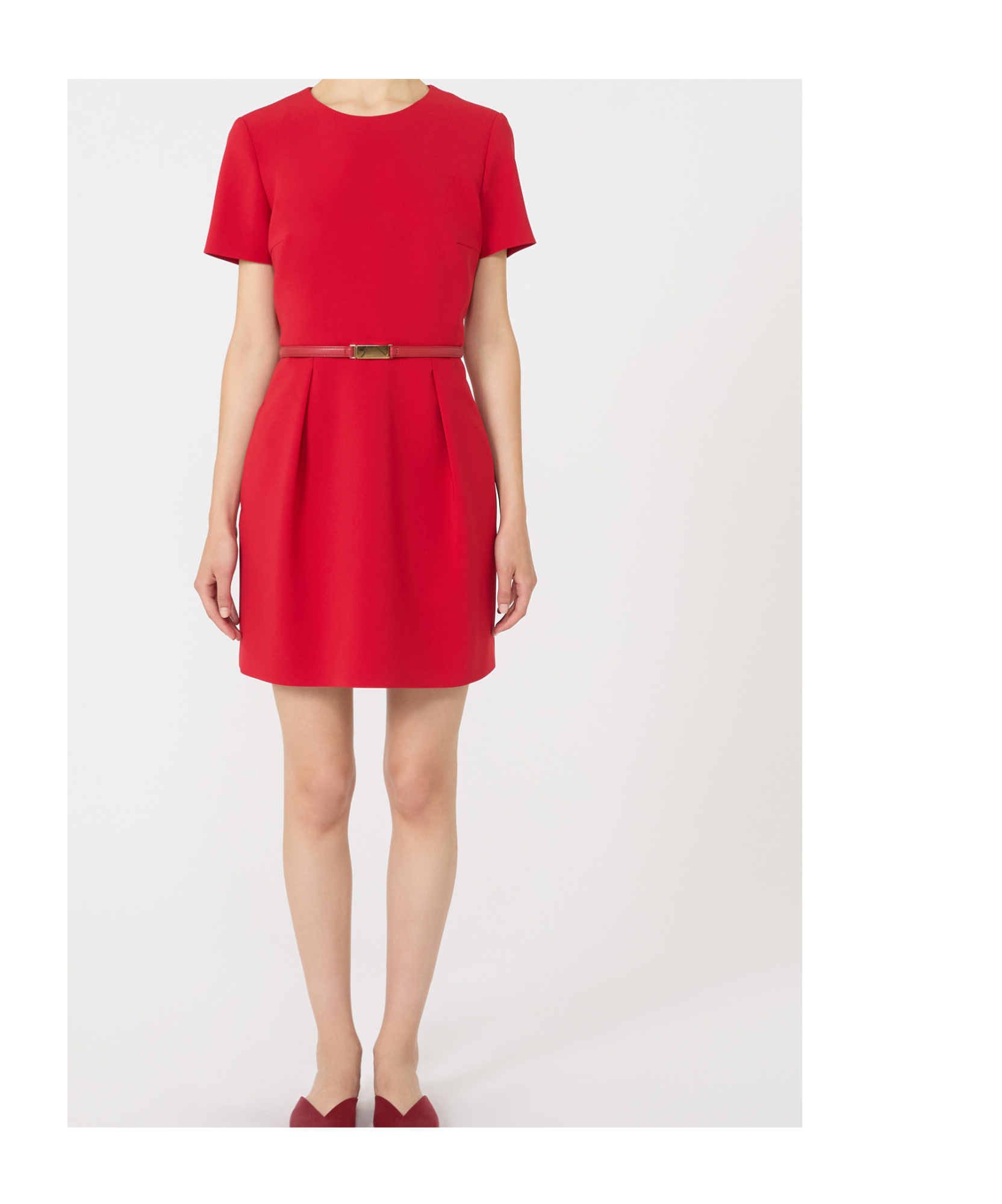 Max Mara Cady Mini Dress In Red