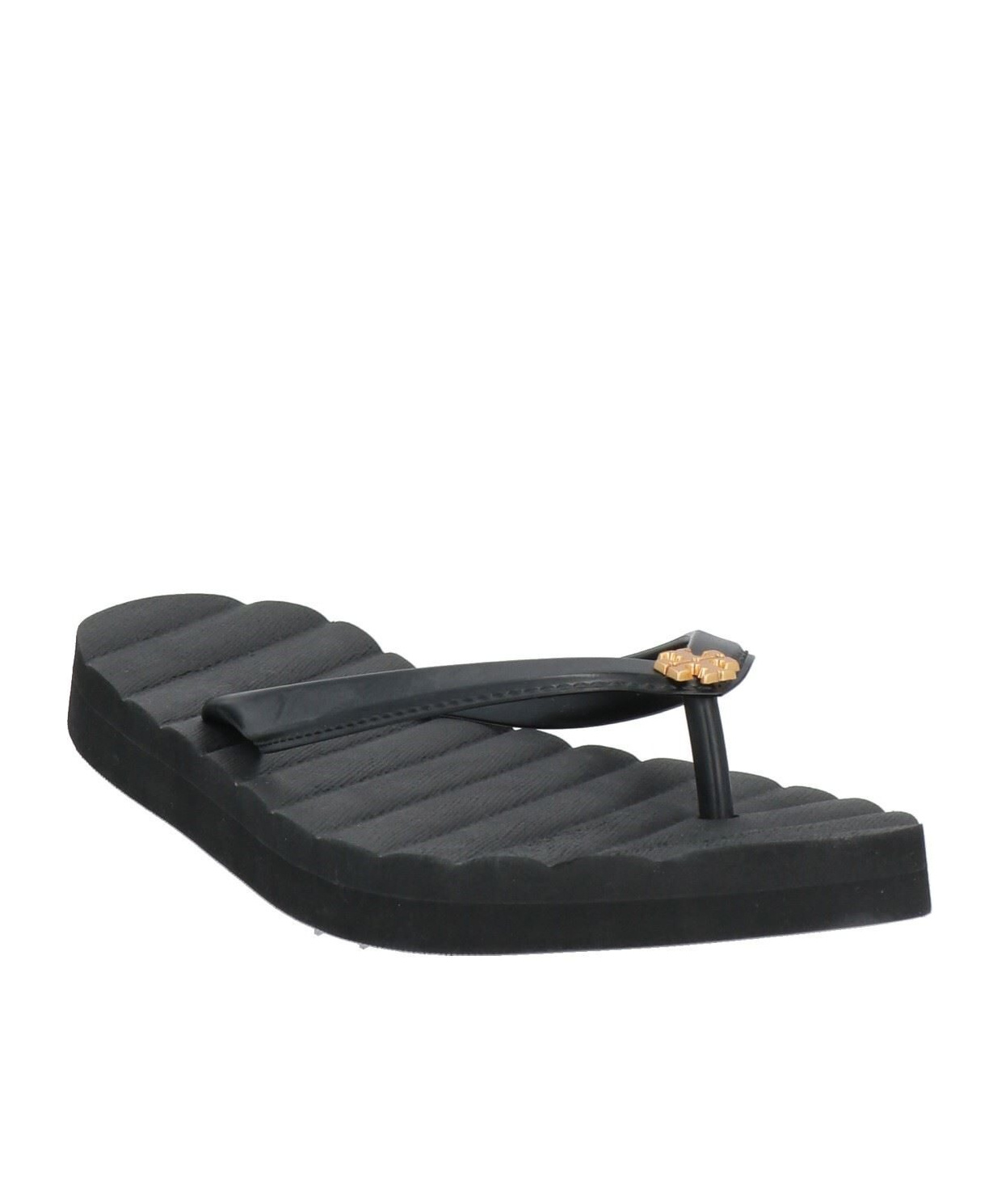 Tory Burch Plain Colour Flip Flops In Black