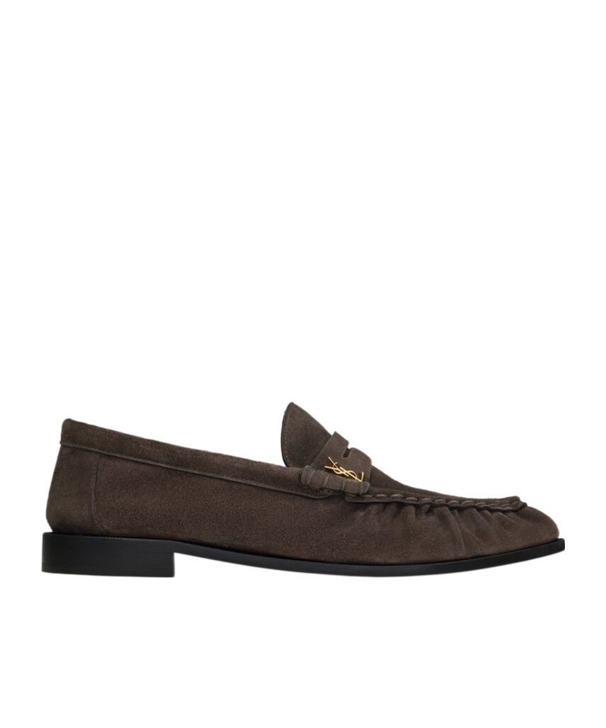 Saint Laurent Le Loafer Penny Slippers In Black