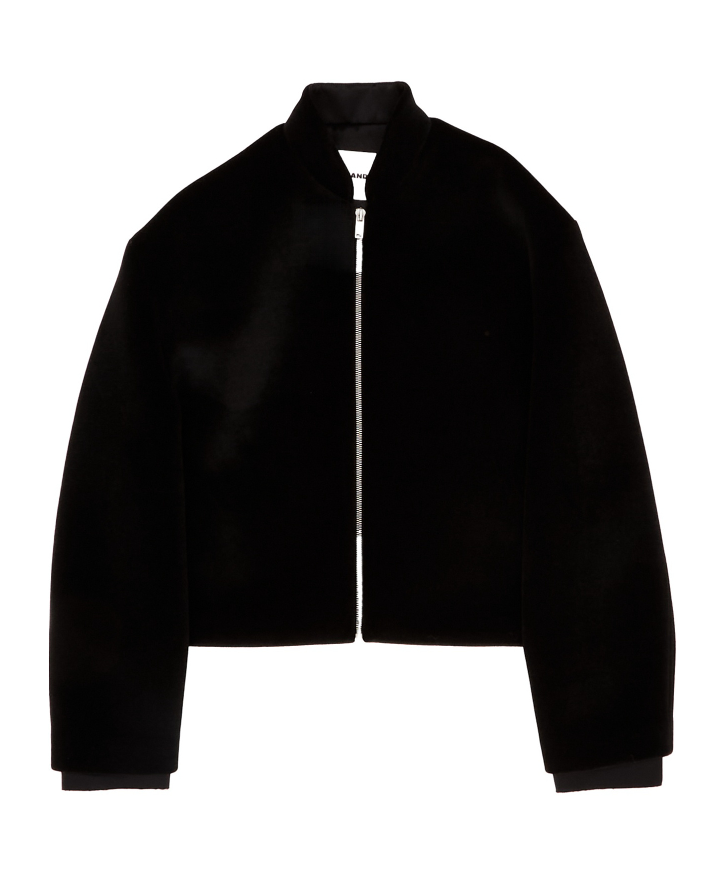 Jil Sander Velvet Full-zip Jacket In Black