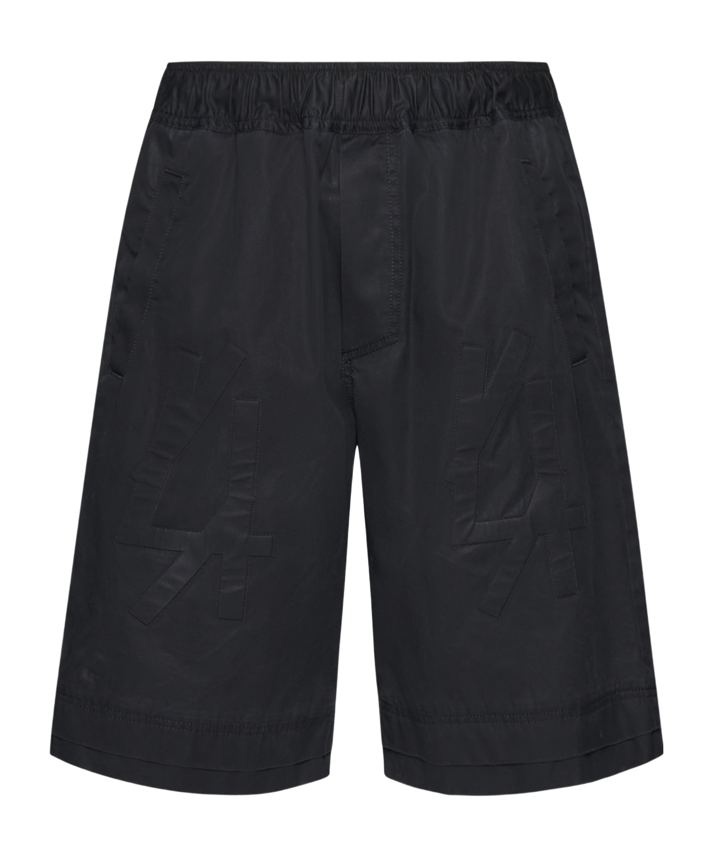 44 Label Group Embossed-logo Knee-length Shorts In Black