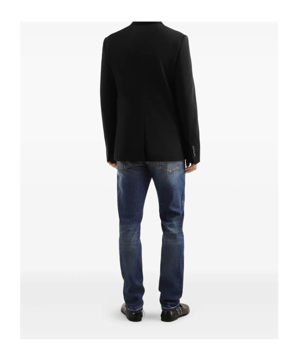 Dolce & Gabbana Double-breasted Wool Blazer Clothing In Black