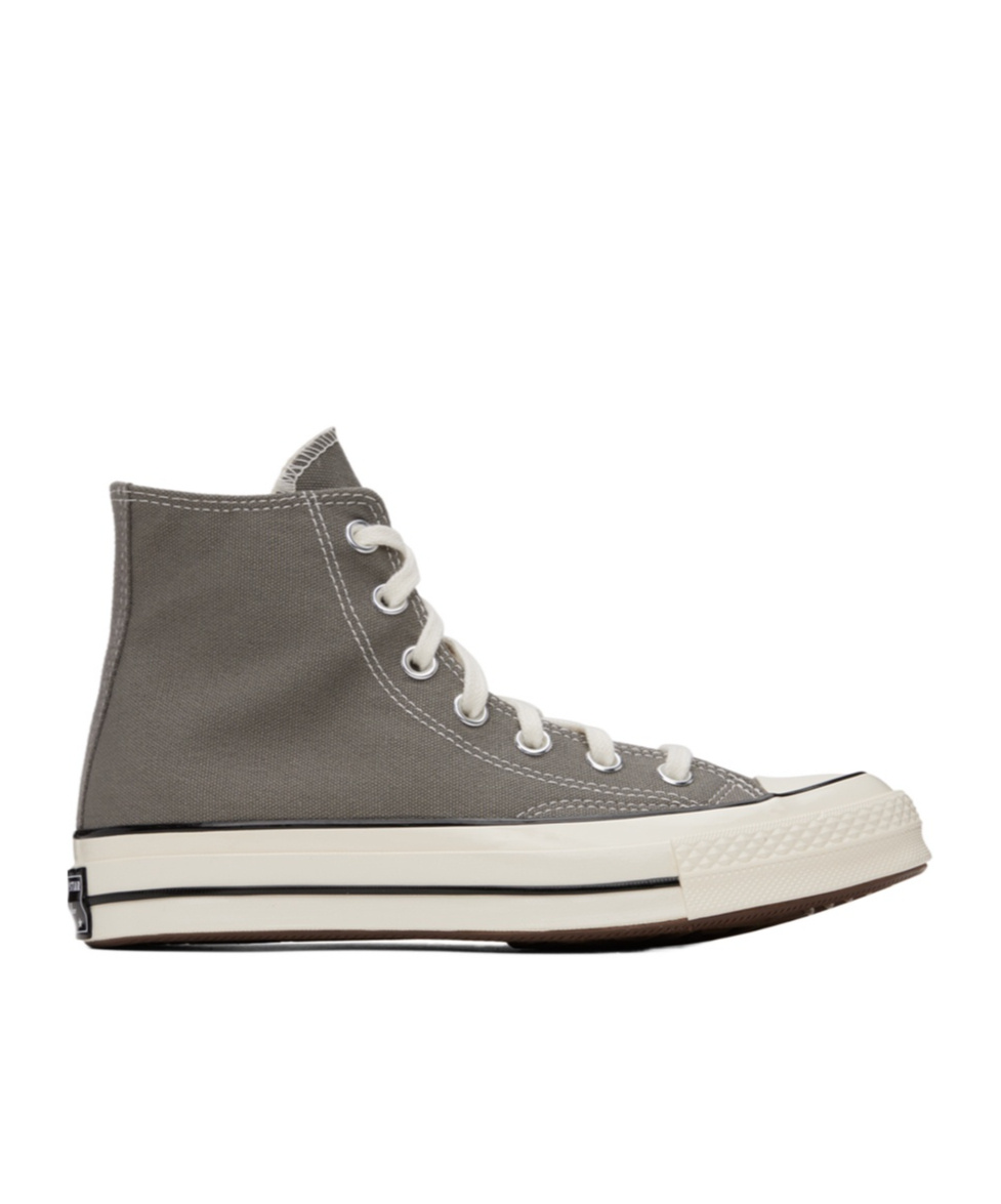 Converse Round Head Lace High-top Casual Sneakers In Black