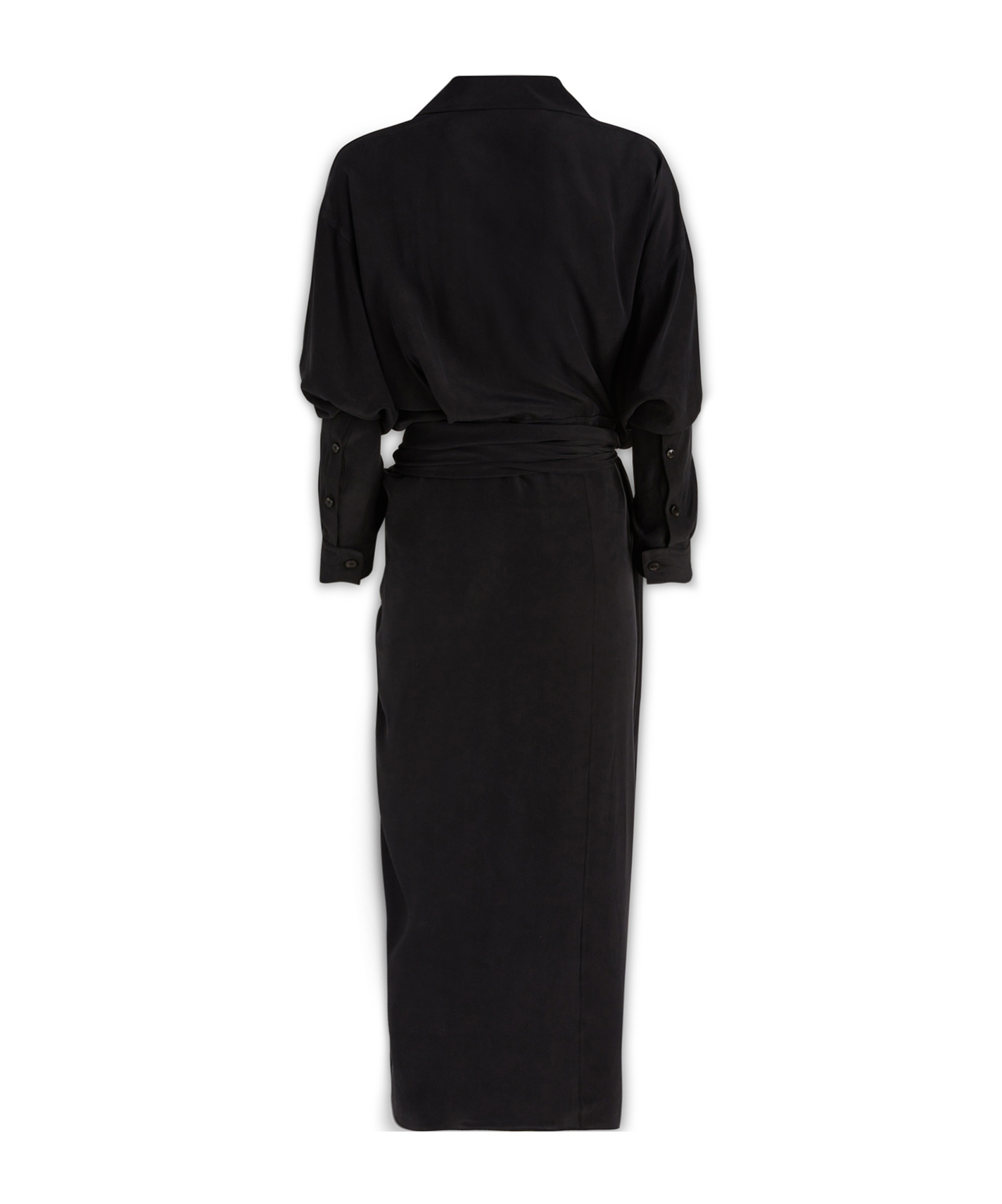 QUIRA LONG-SLEEVE BUTTON-FASTENING DRESS