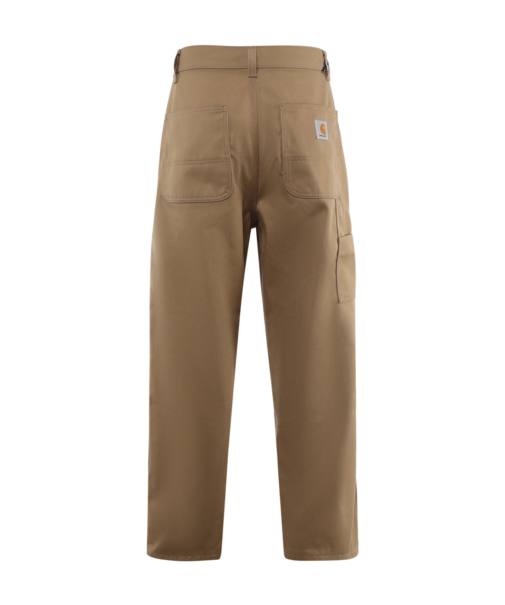 Carhartt Hamilton Organic Cotton Trousers With Knee Patch In Biscuit