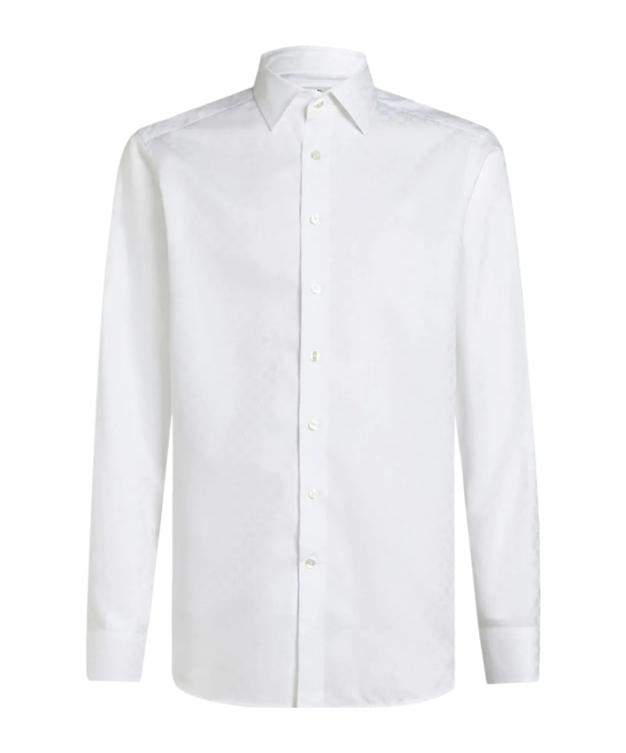 Etro Slim Fit Twill Shirt For Men In White