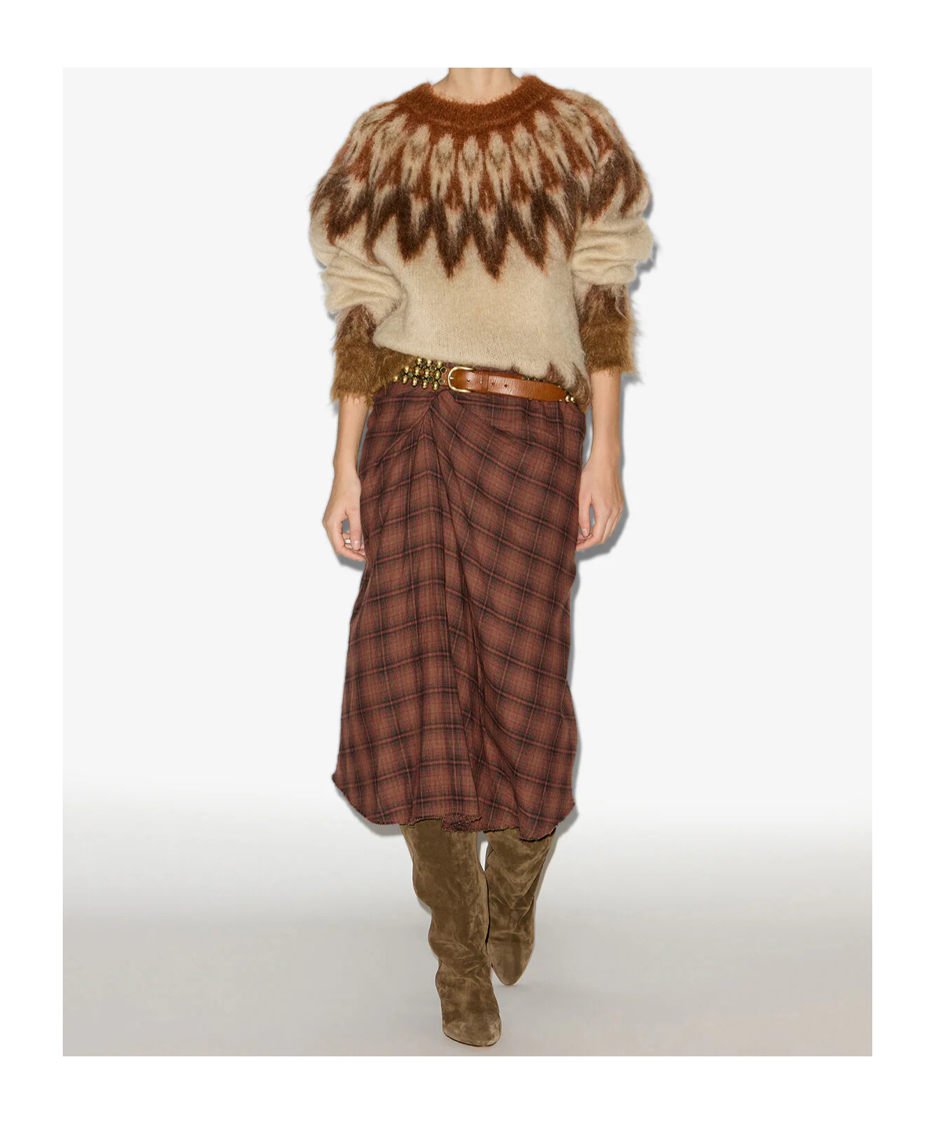 Isabel Marant Étoile Nicole Skirt Dark Bronze In Brown