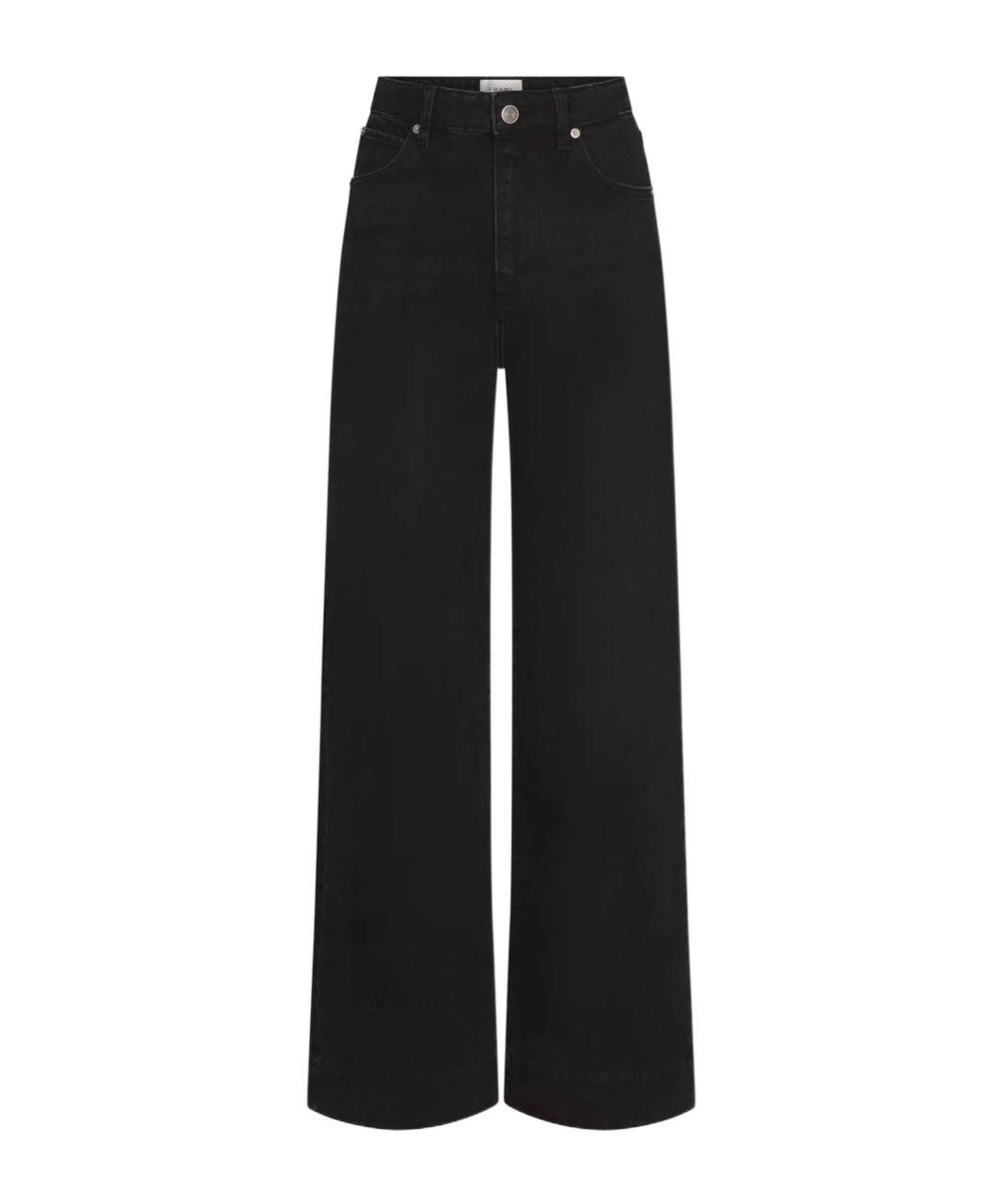 Frame High-waisted Wide-leg Jeans In Black