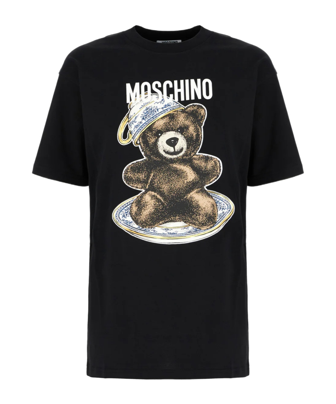 Moschino Teddy Bear-print T-shirt Mini Dress In Black