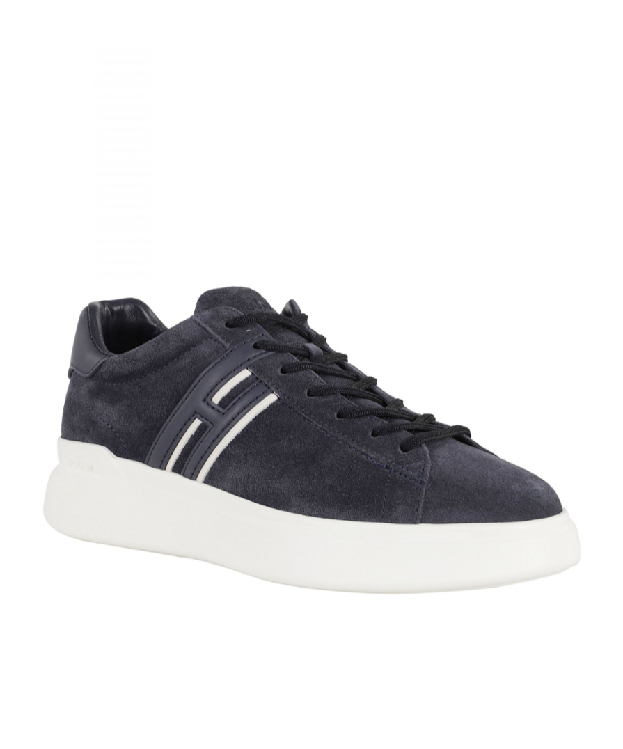 Hogan H580 Lace-up Sneakers With Distinctive Leather Logo In Multi