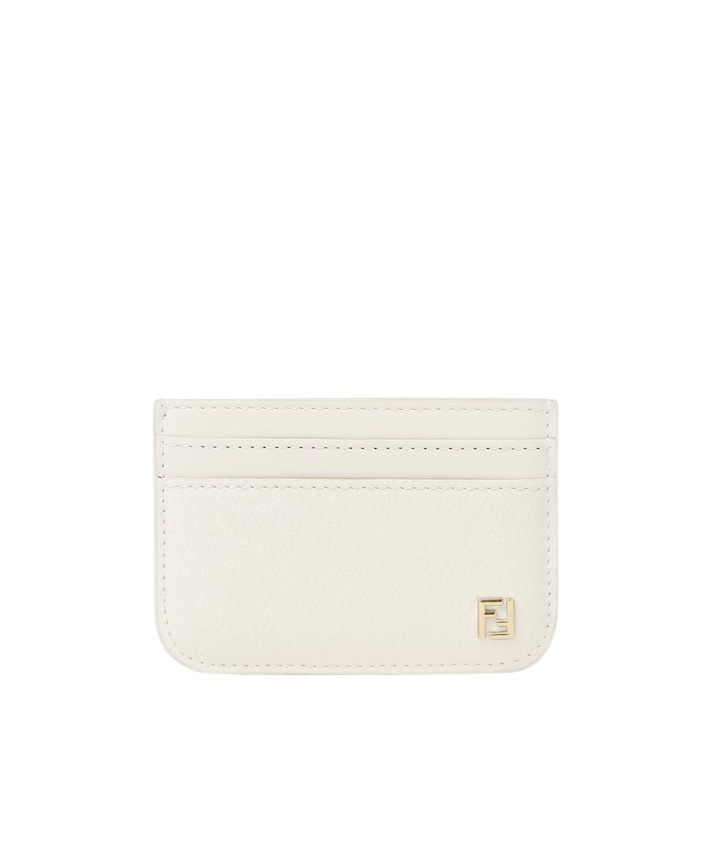 Fendi Ff Card Case In Parchment Color