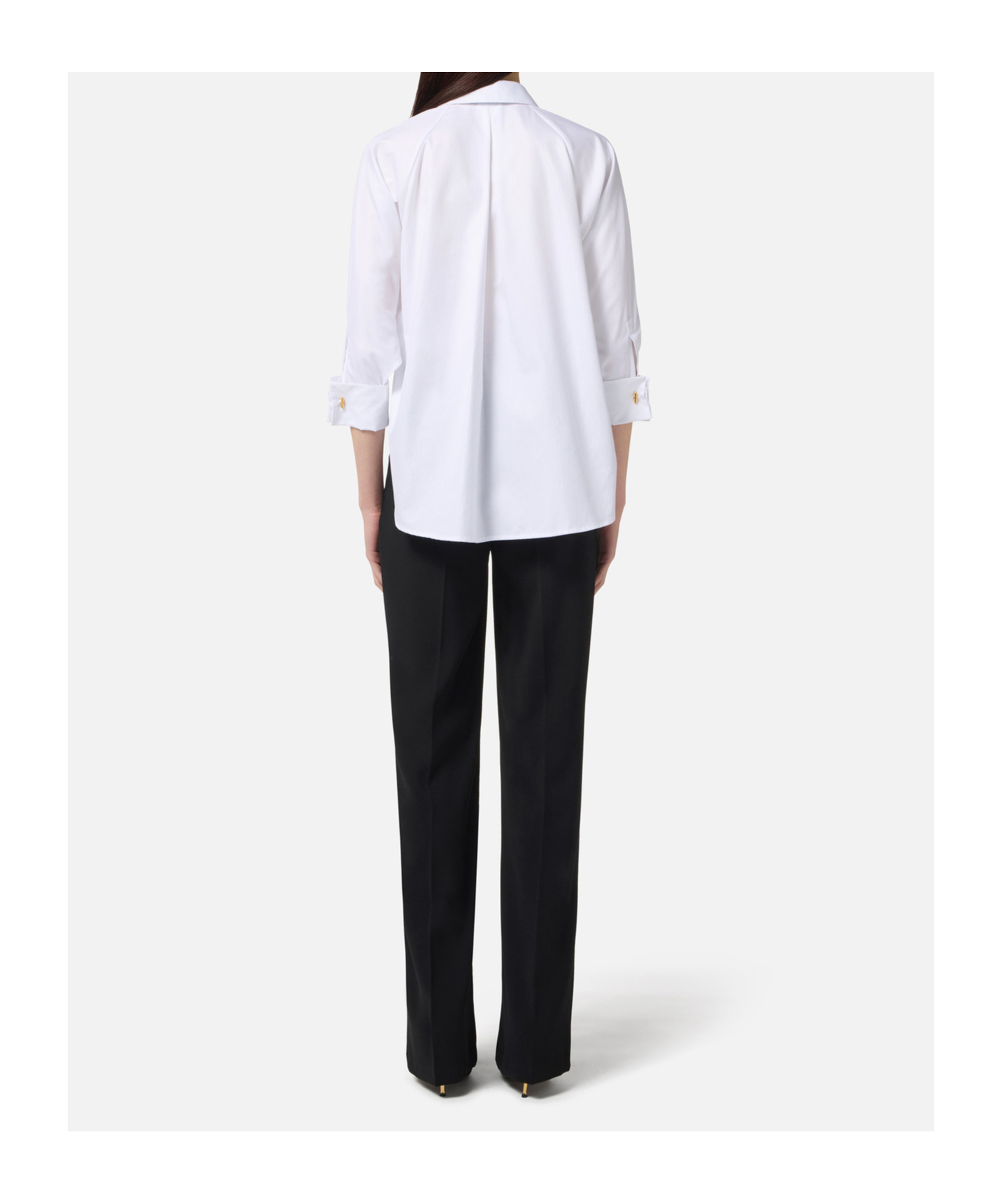 Elisabetta Franchi Lightweight Crêpe And Poplin Jumpsuit In Black