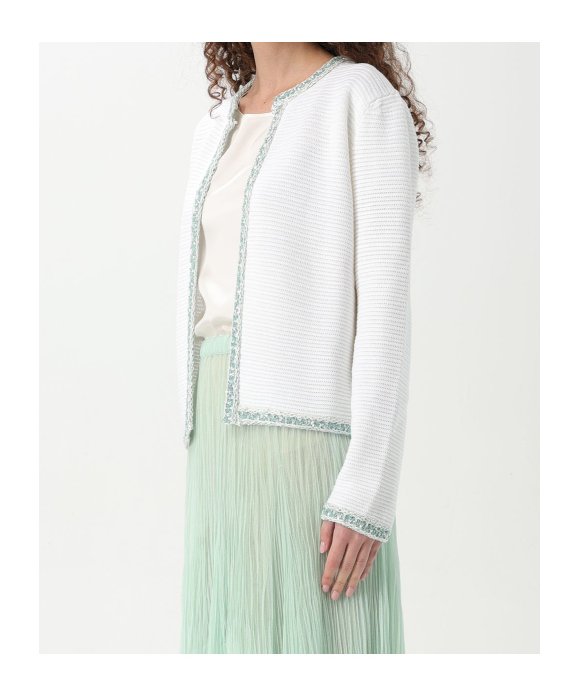 Fabiana Filippi Sequin-embellishment Jacket In White