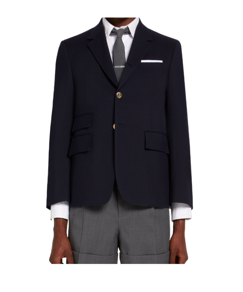 Thom Browne Single-breasted Wool Blazer In Black