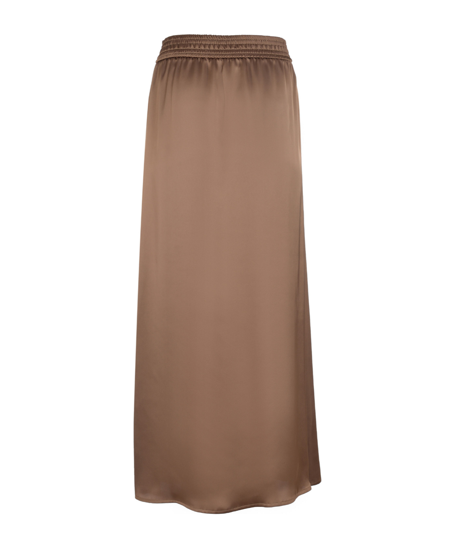 Herno Elasticated-waist Midi Skirt In Brown