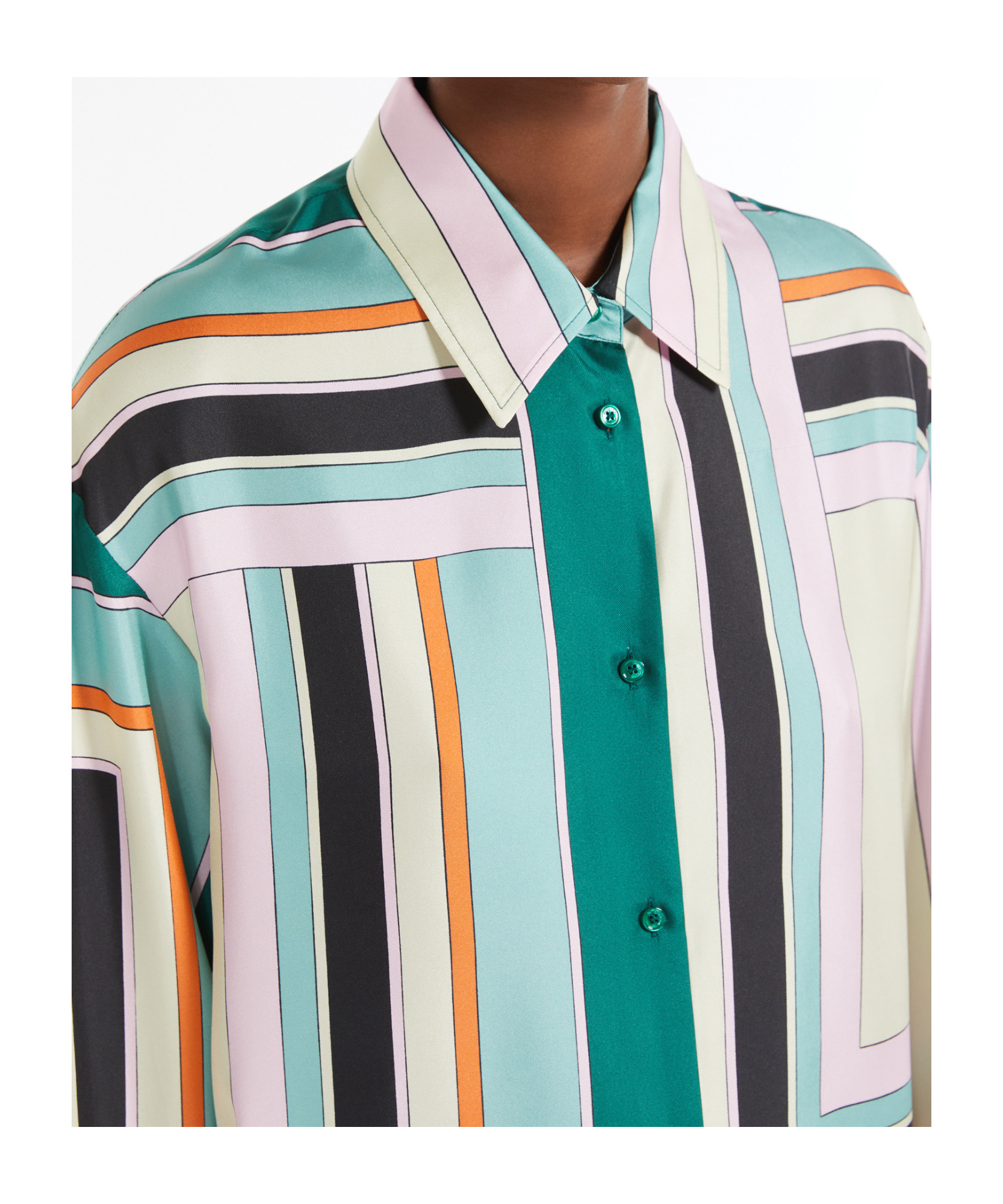 Weekend Max Mara Lapel Long-sleeved Shirt In Multicolor
