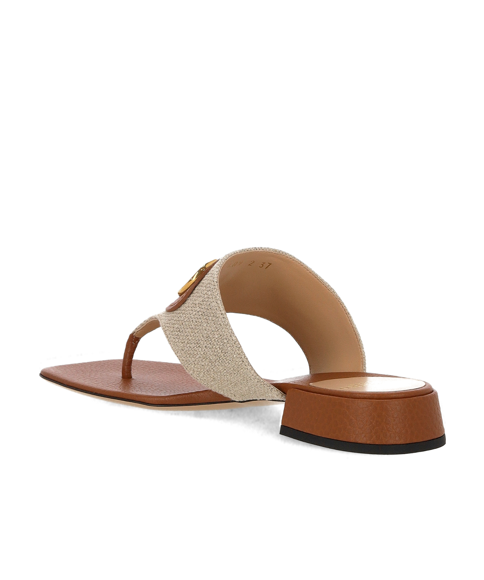 Valentino Square Toed Slippers In Nude