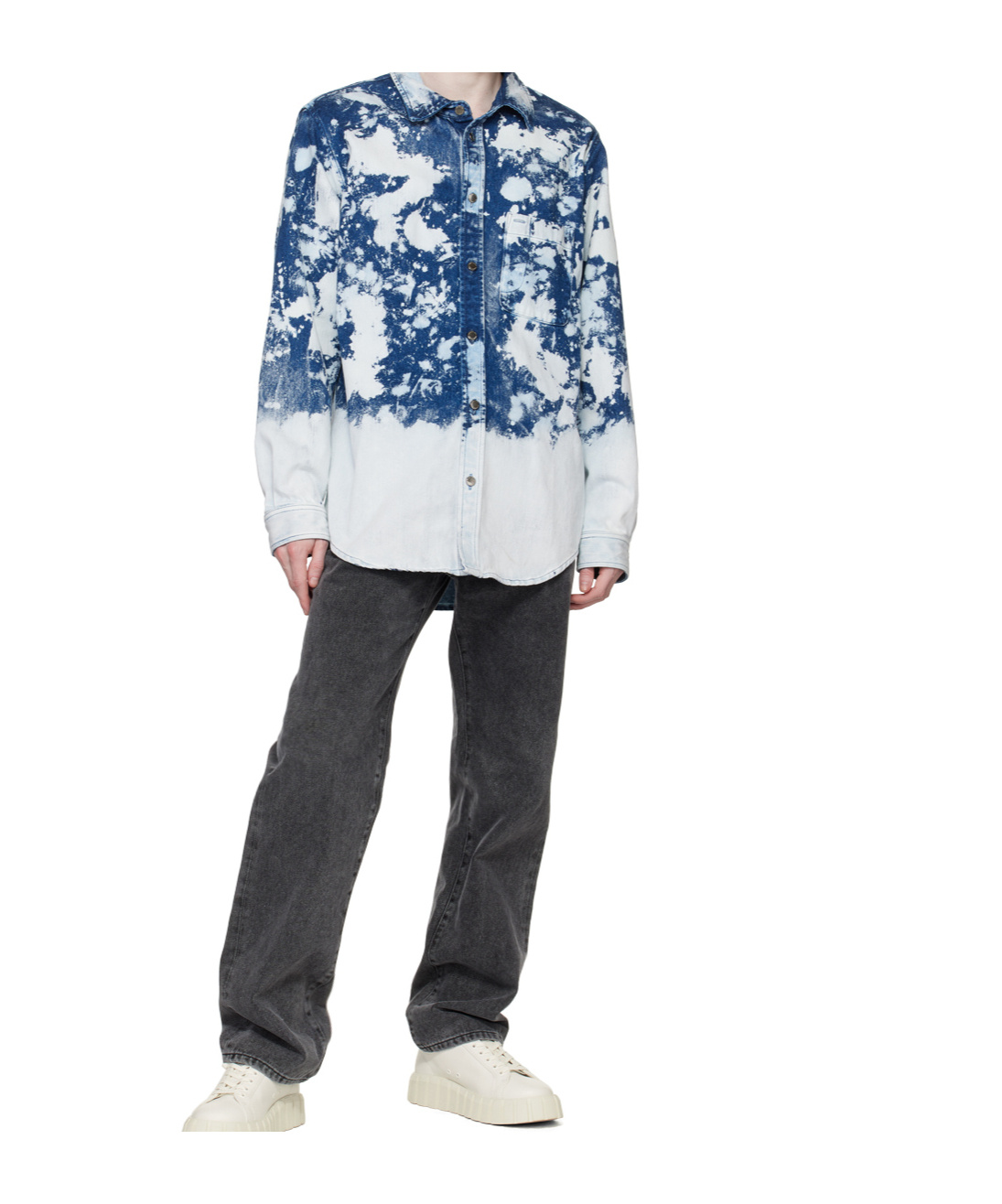Darkpark Blue Victor Denim Jacket In White