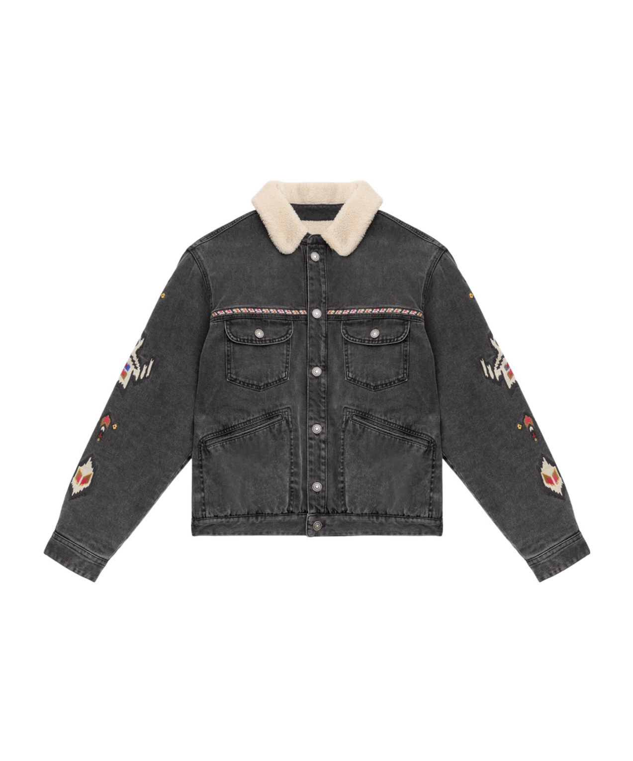 ISABEL MARANT JENSON EMBROIDERED DENIM JACKET