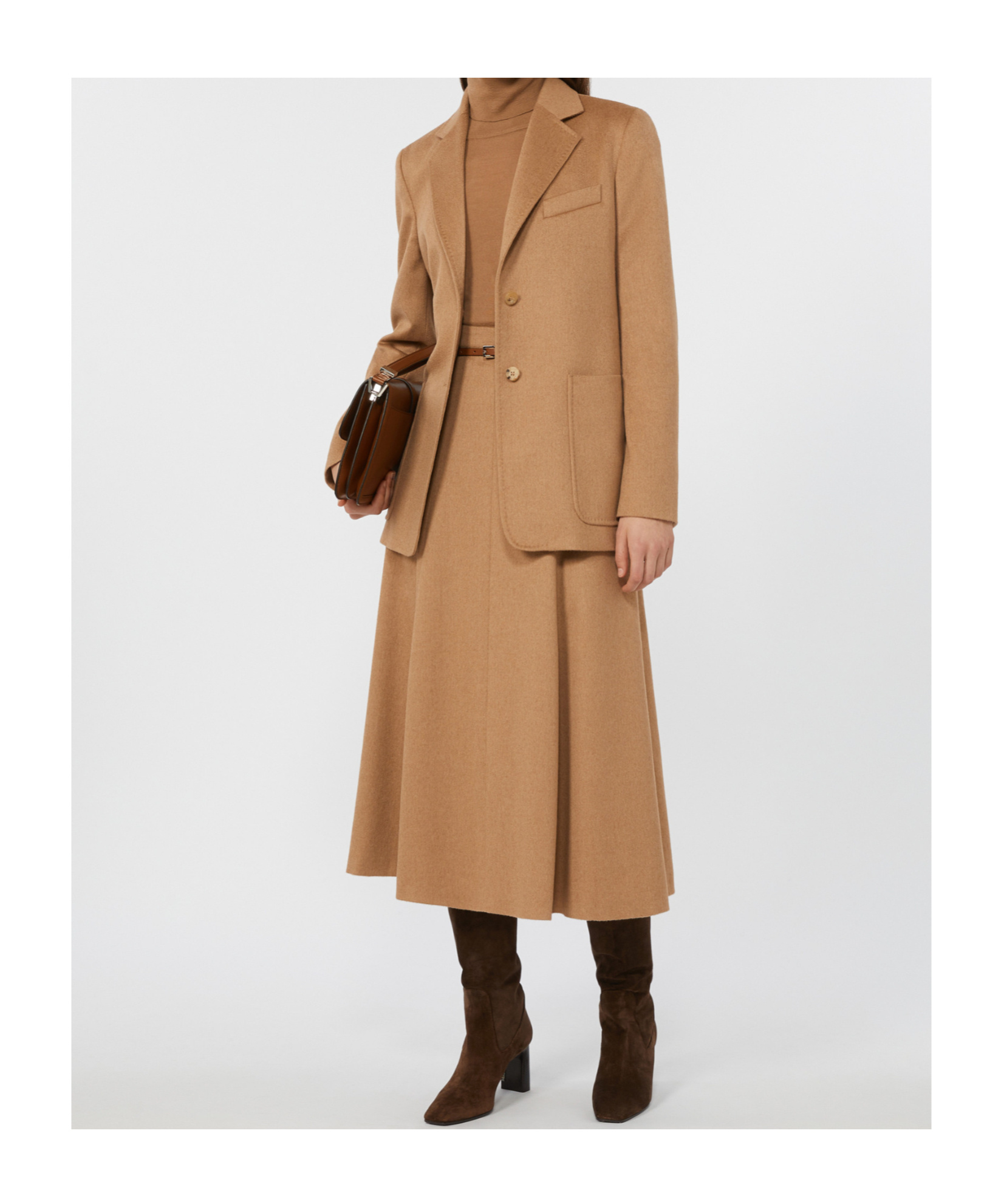 Max Mara Single-breasted Blazer In Brown