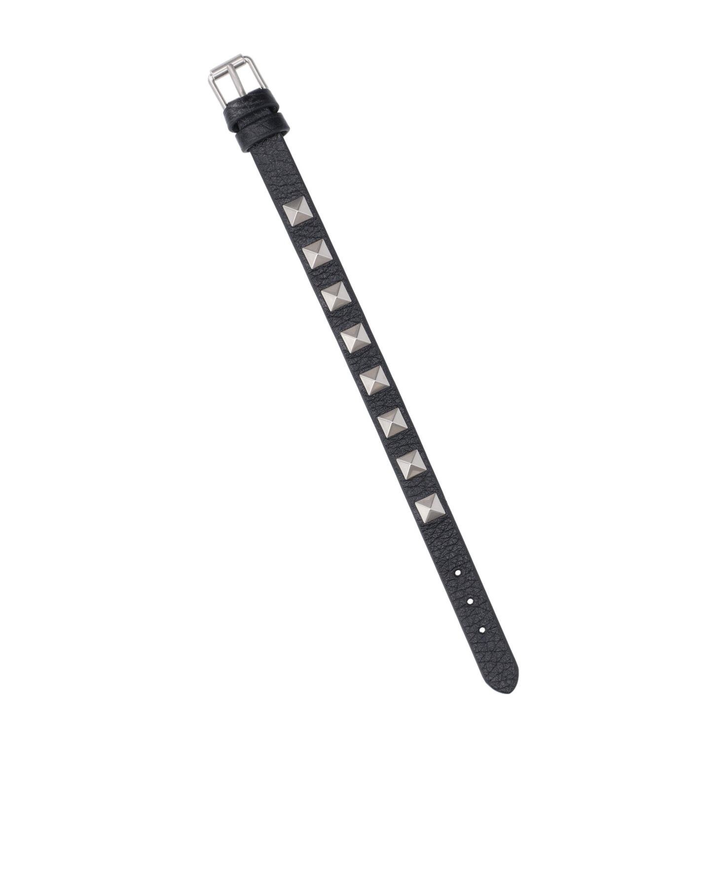 Valentino Studded Calfskin Strap Bracelet In Black