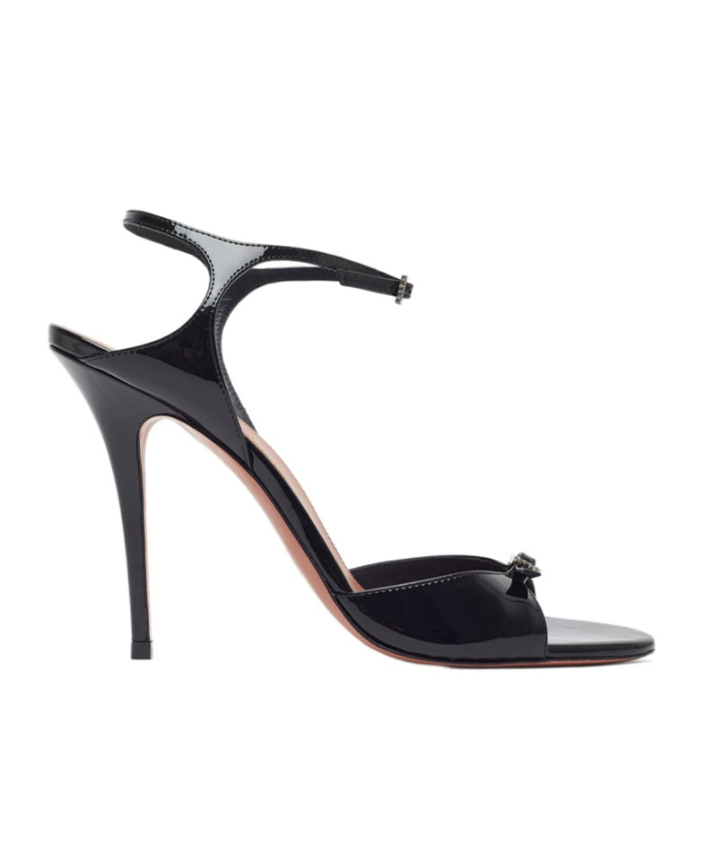 Amina Muaddi Stiletto High Heel Sandals In Black