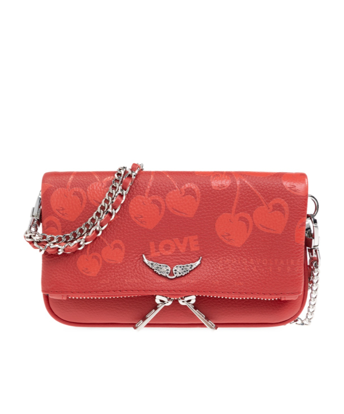 Zadig & Voltaire Mini Rock Clutch Bag In Red