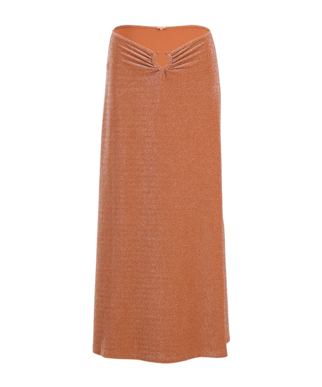 Johanna Ortiz Rainstorm Lurex-detail Midi Skirt In Brown