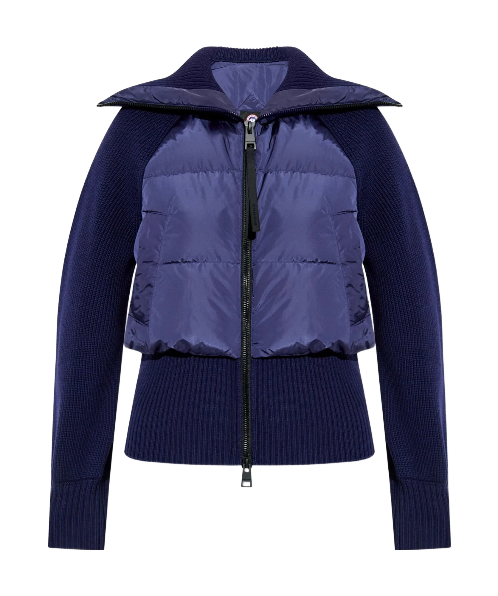 Canada Goose Astoria Quilted Wool-knit Jacket In Blue