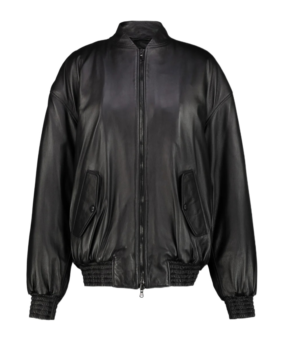 WARDROBE.NYC ZIPPERED LONG-SLEEVED LEATHER JACKET
