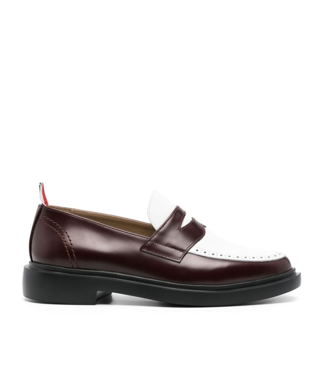 Thom Browne Panelled Leather Loafers In Black