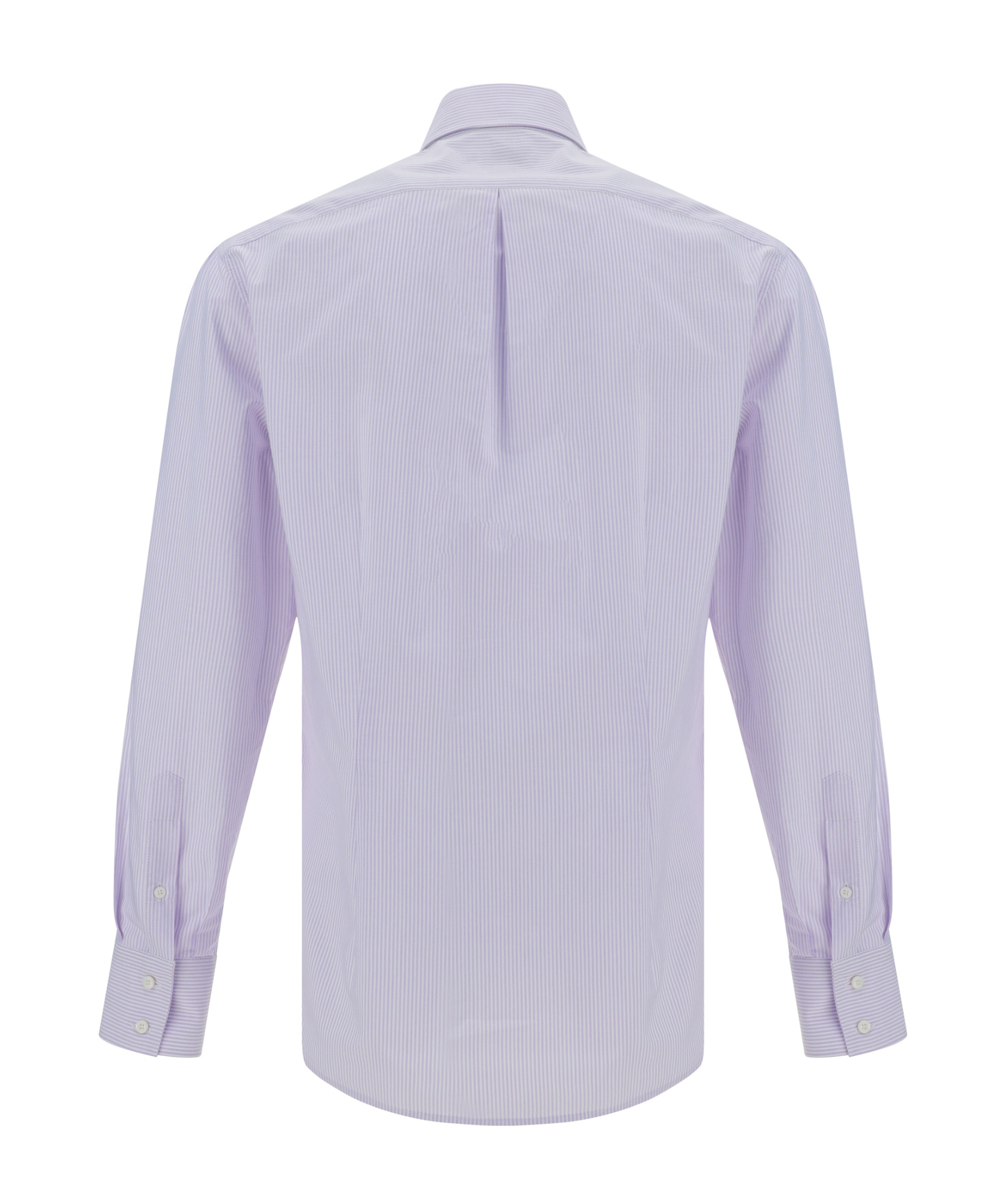 Brunello Cucinelli Striped Cotton Shirt Button-down Collar In Gray