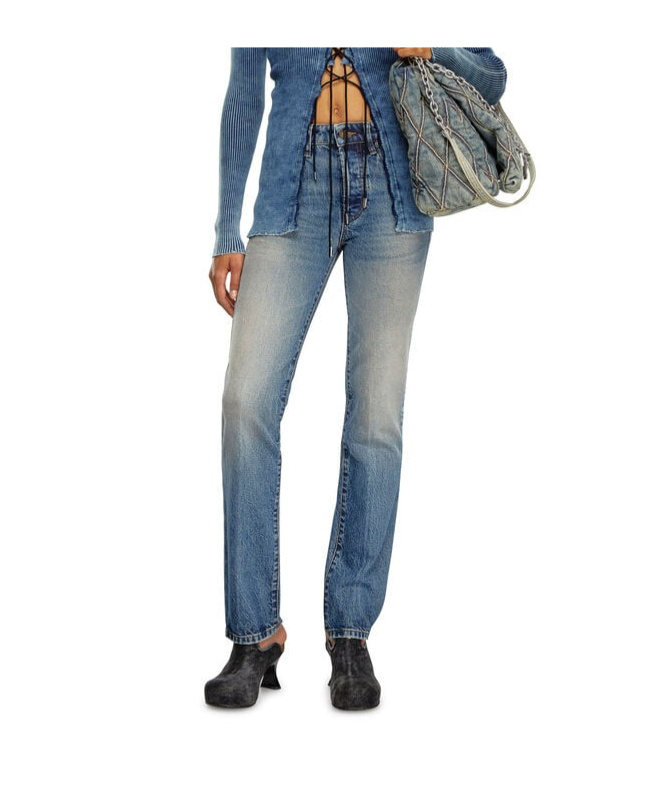 Diesel D-mine Straight-leg-jeans In Gray