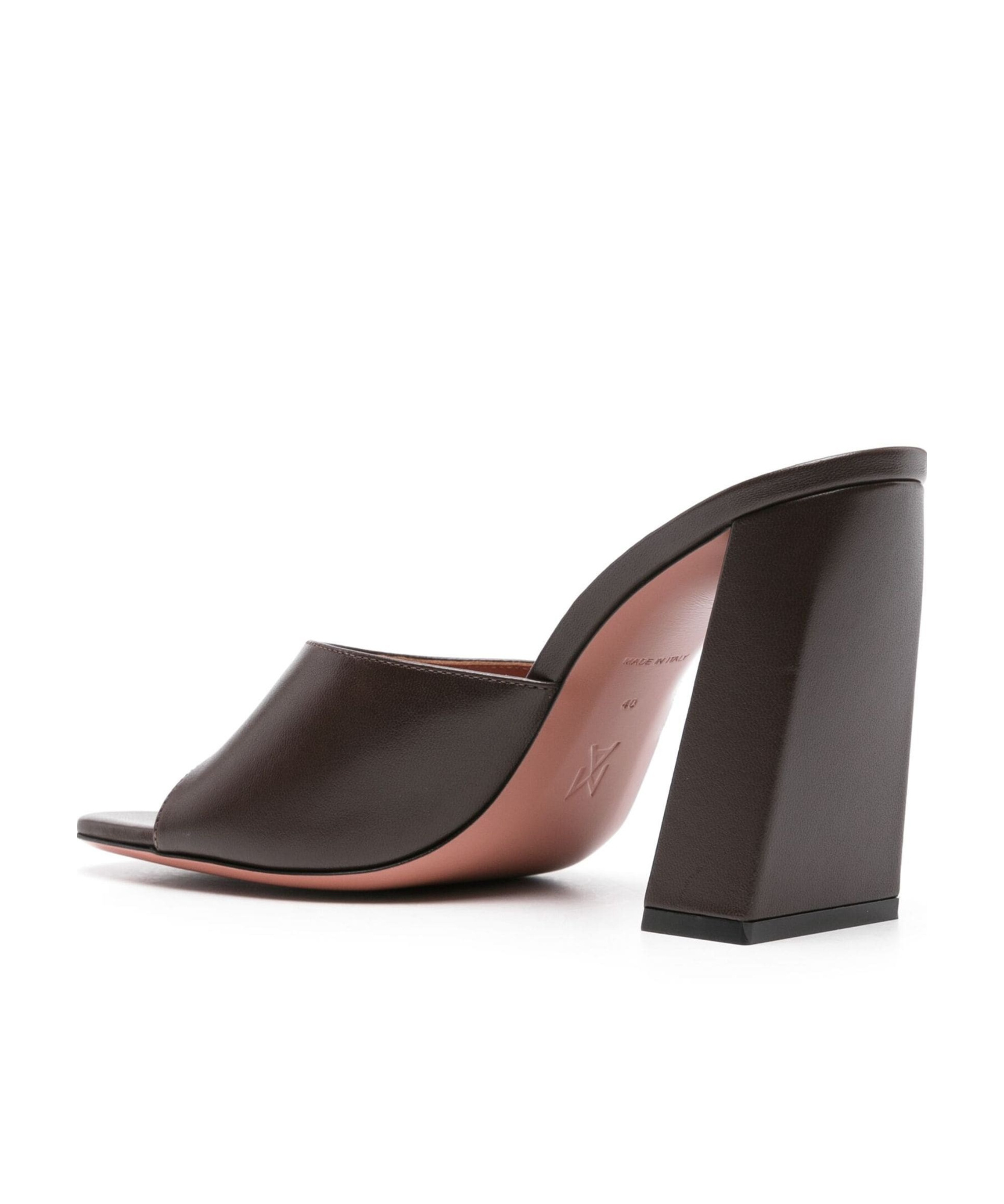 Amina Muaddi Brigitte 95 Leather Mules In Black