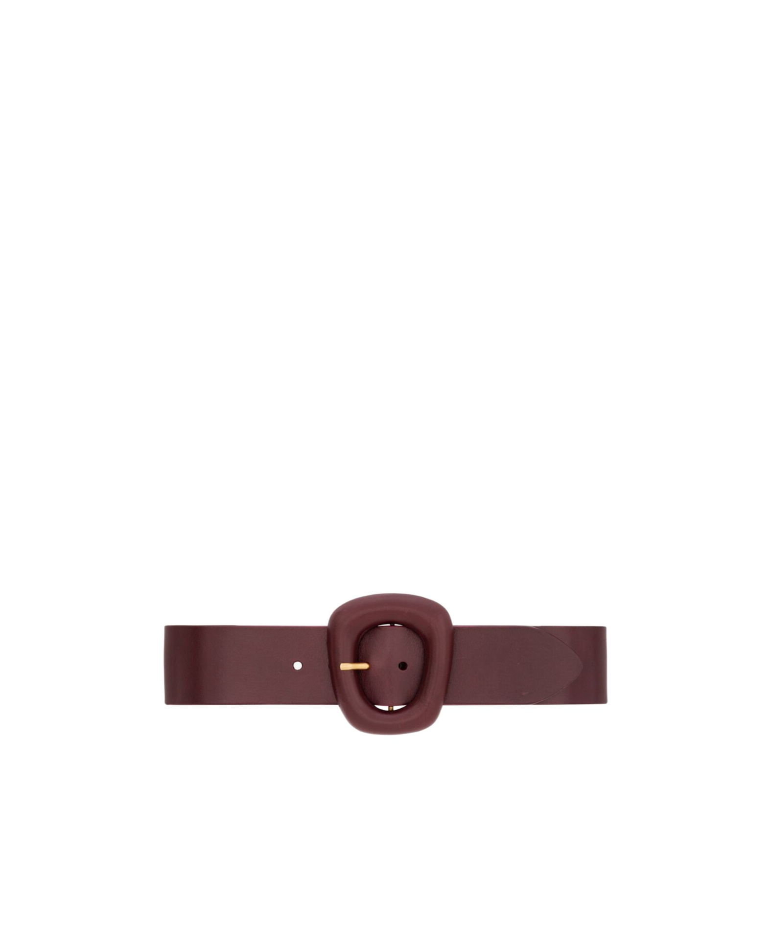 Saint Laurent Covered Buckle Belt In Red