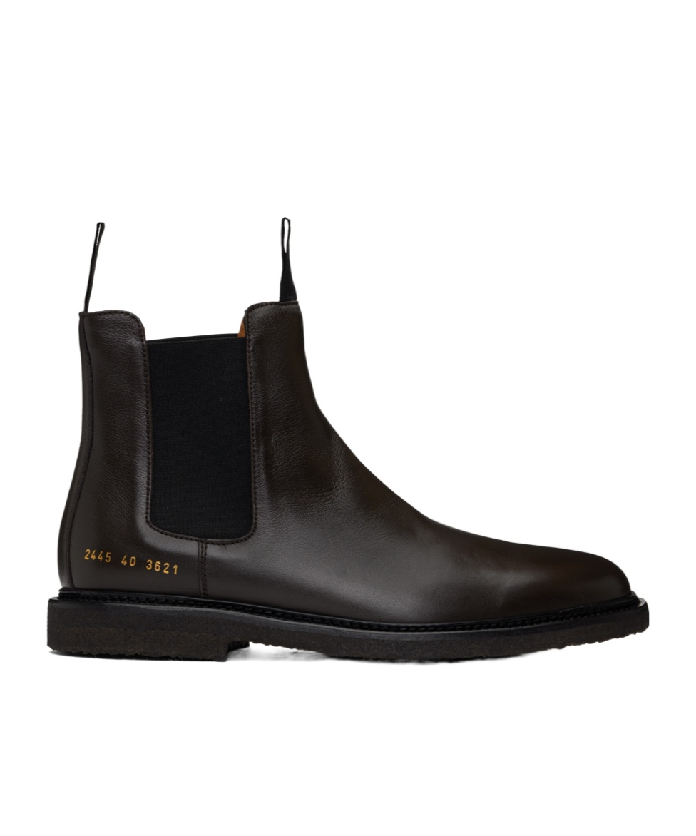 Common Projects Elastic Side Stitching Boots In Black