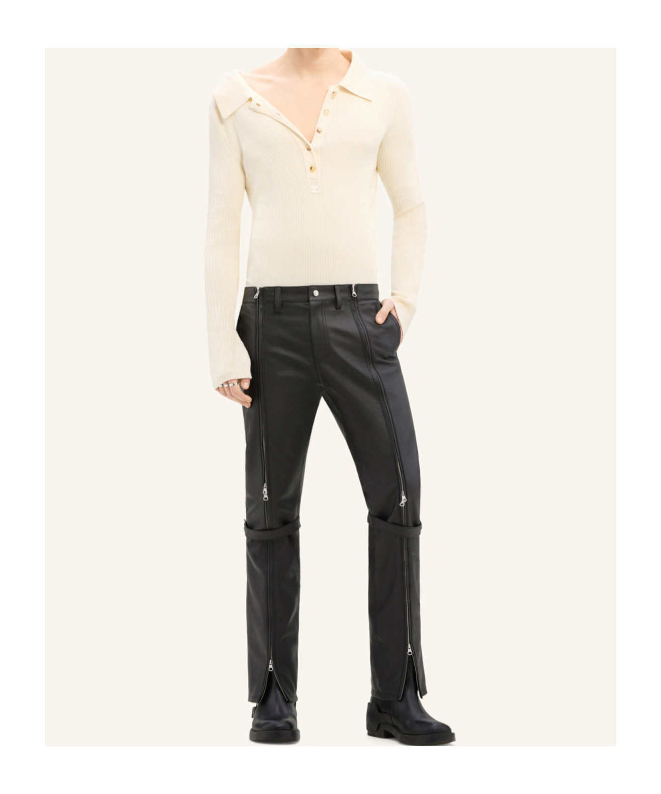 Courrèges Logo-embroidered Ribbed Jumper In White