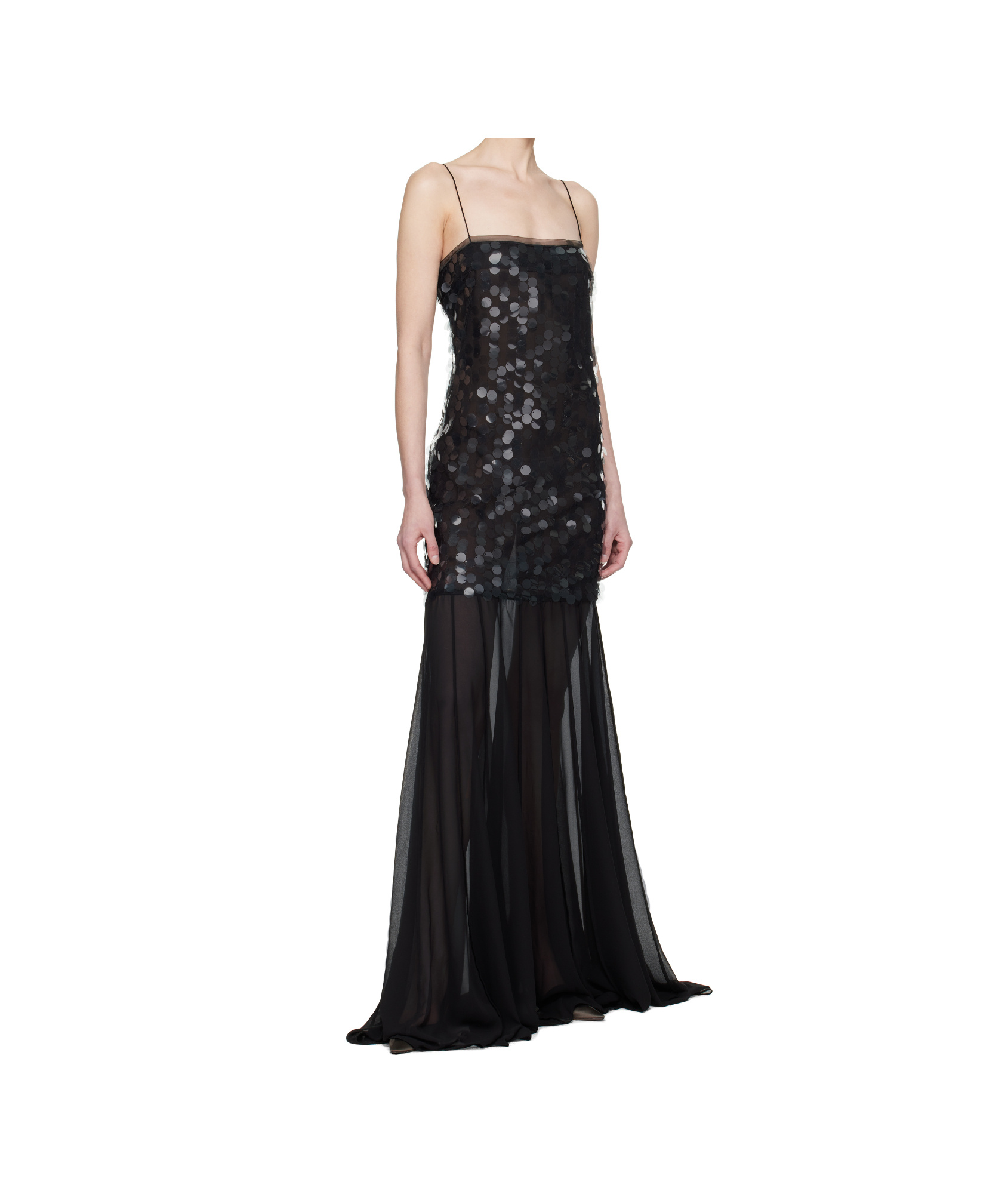 16arlington Black Salia Sequin Maxi Dress In Black
