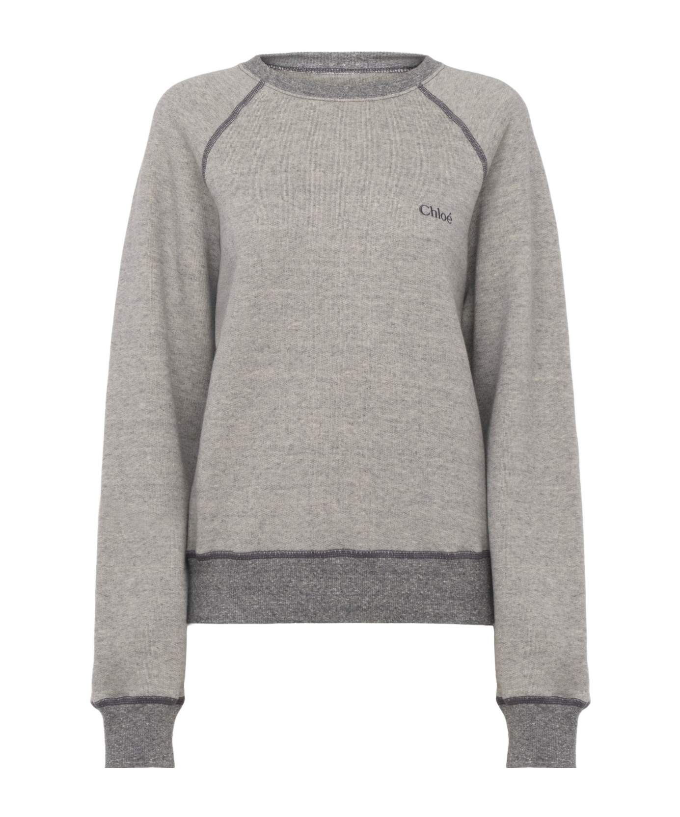 Chloé Logo Embroidered Fleece Sweatshirt