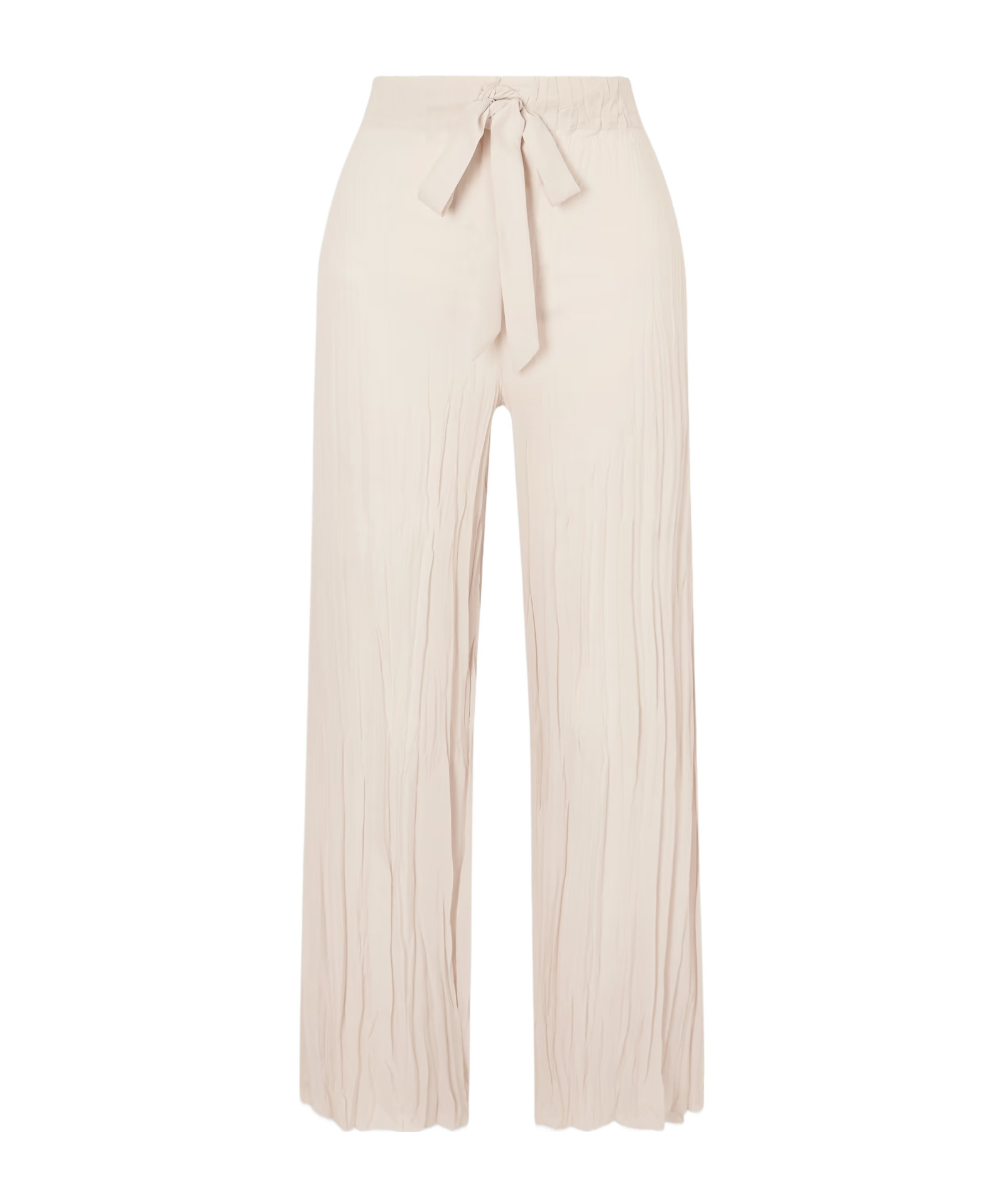 Sharon Wauchob Pleated Silk-blend Wide Leg Pants In Neutral