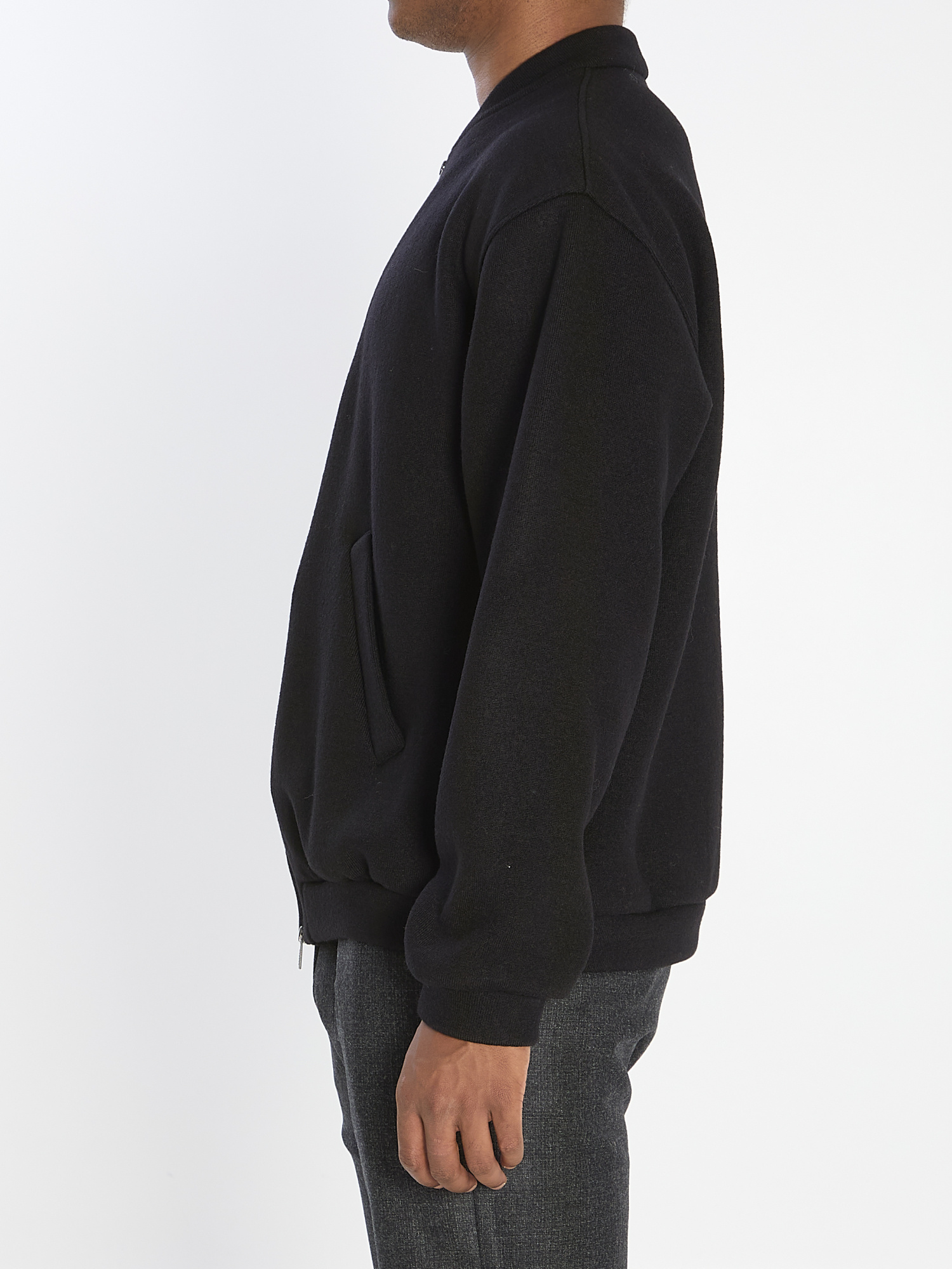 Barena Venezia Zippered Long Sleeve Casual Jacket In Black