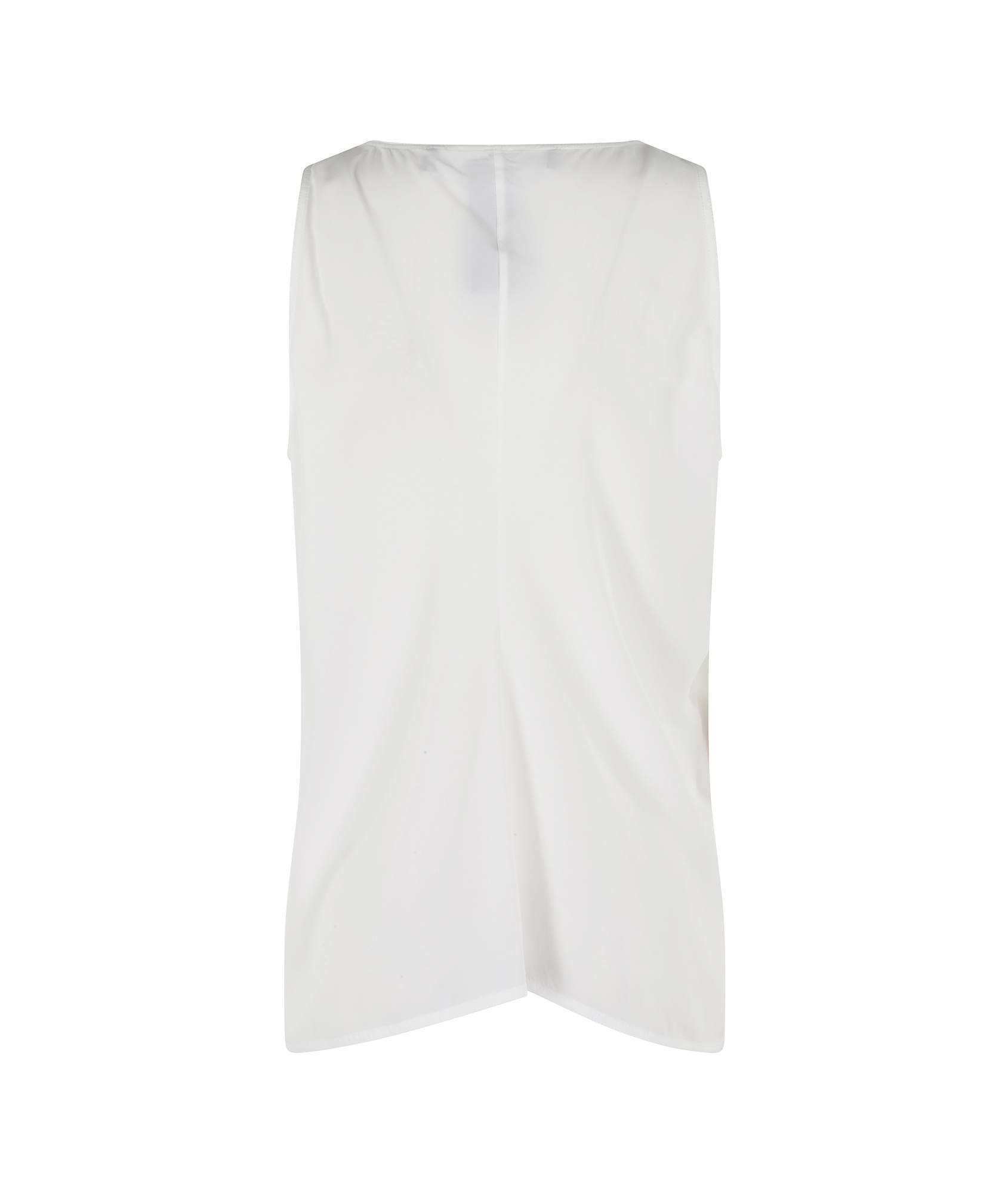 Federica Tosi White Crepe De Chine Sleeveless Top In White