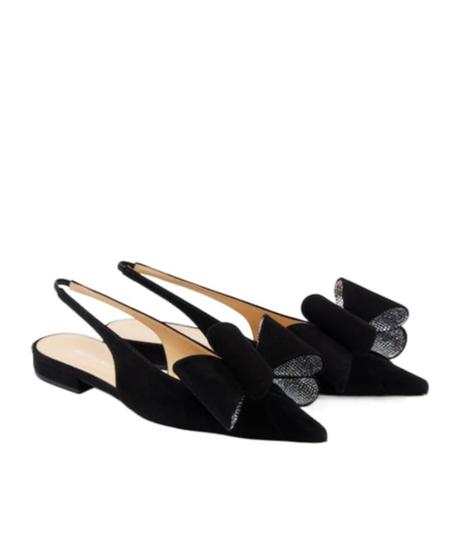 Machmach Le Cadeau Suede Ballet Flats In Black