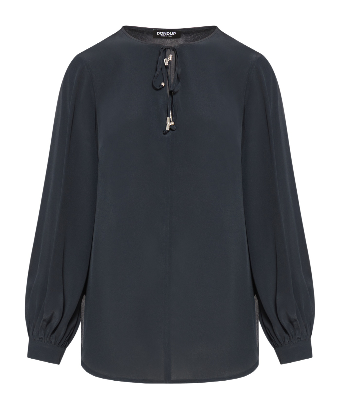 Dondup Keyhole-neck Blouse In Blue