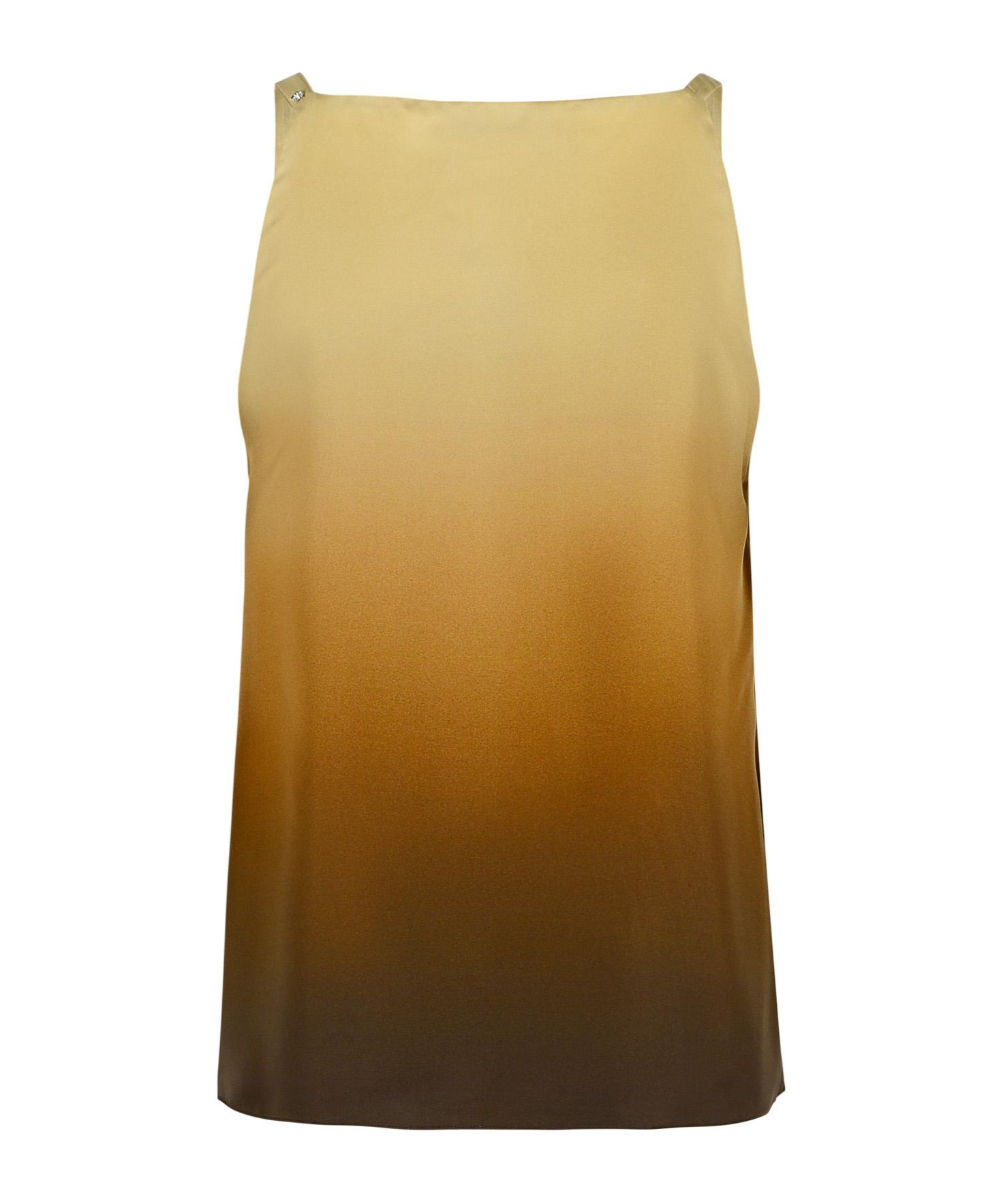 Sportmax Alcuno Beige Gradient Silk Top In Multi